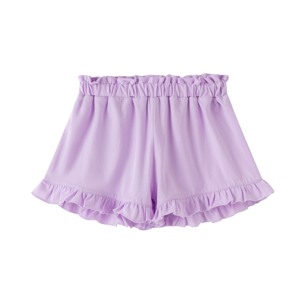 Lila meisjesbroekje met ruffles