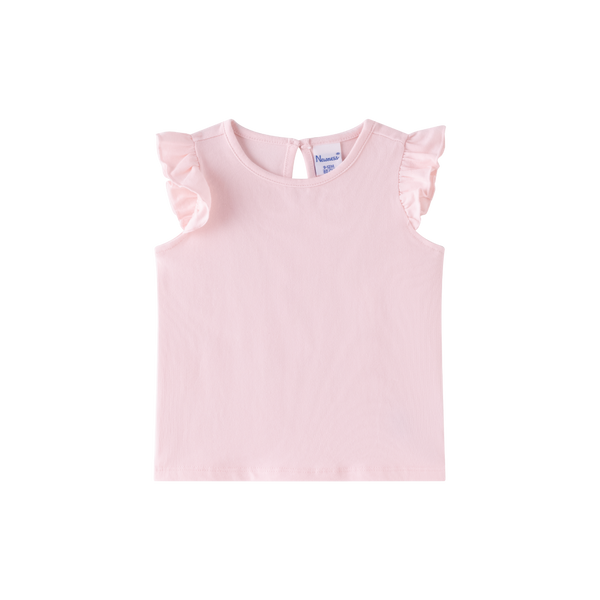 Roze top met ruffles