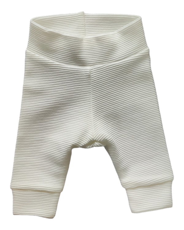 Baby broekje ByTasha ribbels licht ecru unisex