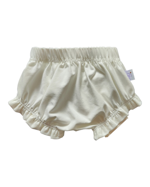 Bloomer shortje ByTasha ecru met ruffles