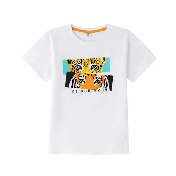 T-shirt met tijger en luipaard