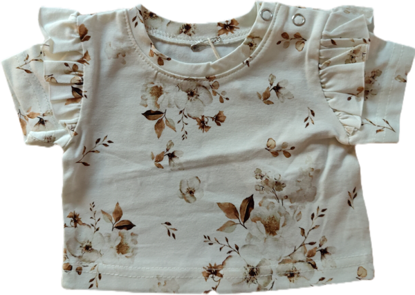 Newborn t-shirt Jasmijn bloemen